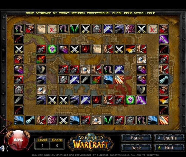 World of Warcraft Mahjong full screen