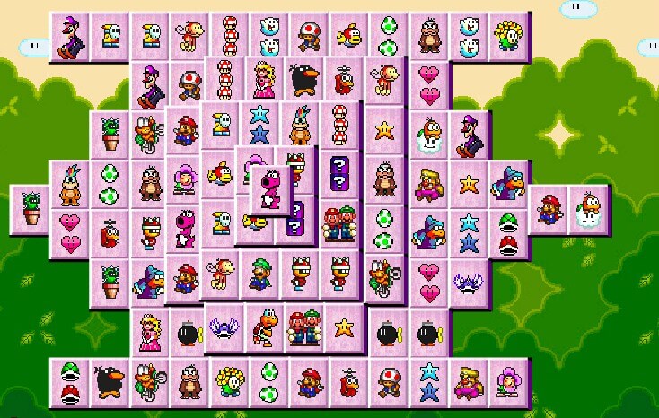 Super Mario Mahjong full screen