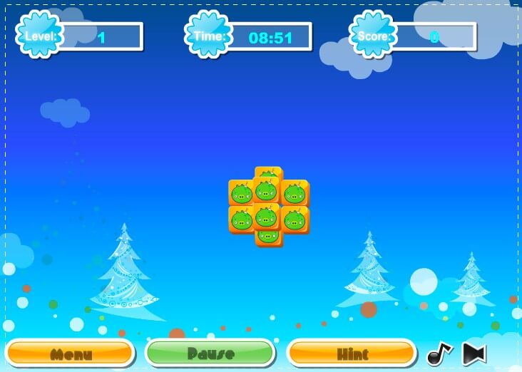 Angry Birds Space Mahjong full screen