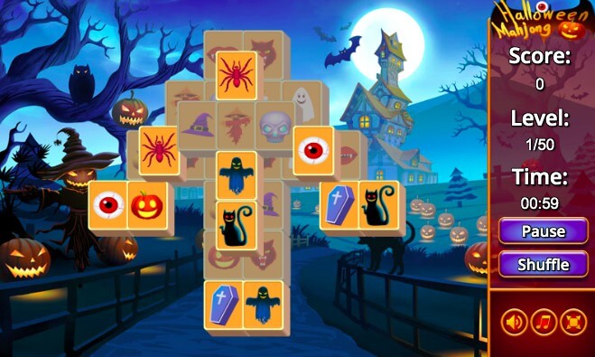 Halloween Mahjong full screen