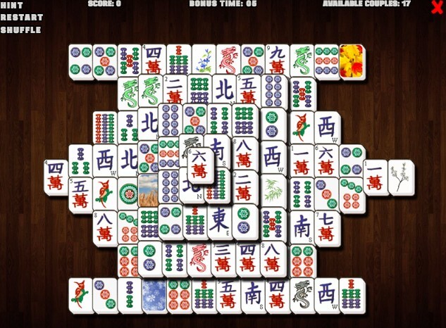 Mahjong Deluxe full screen