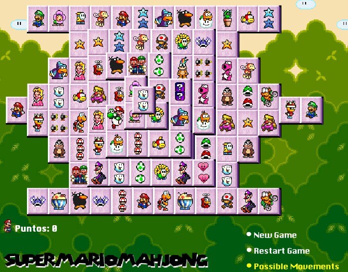 Game Super Mario Mahjong full screen