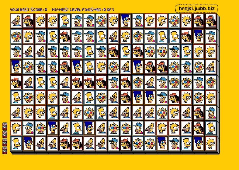 Mahjong Simpsons full screen