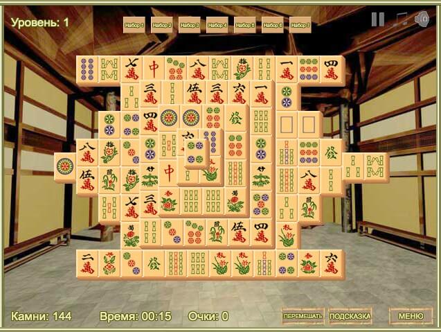 Russian Mahjong full screen