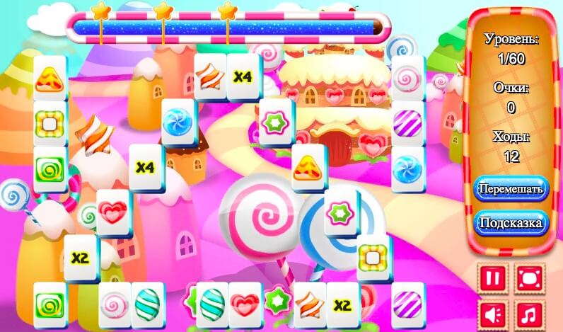 Candyland Mahjong full screen