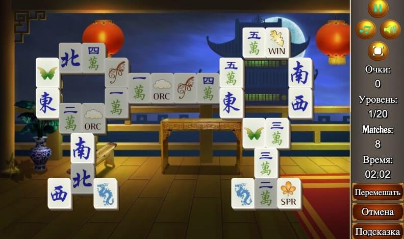 China Temple Mahjong full screen