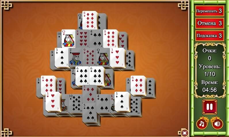 Mahjong Card Solitaire full screen