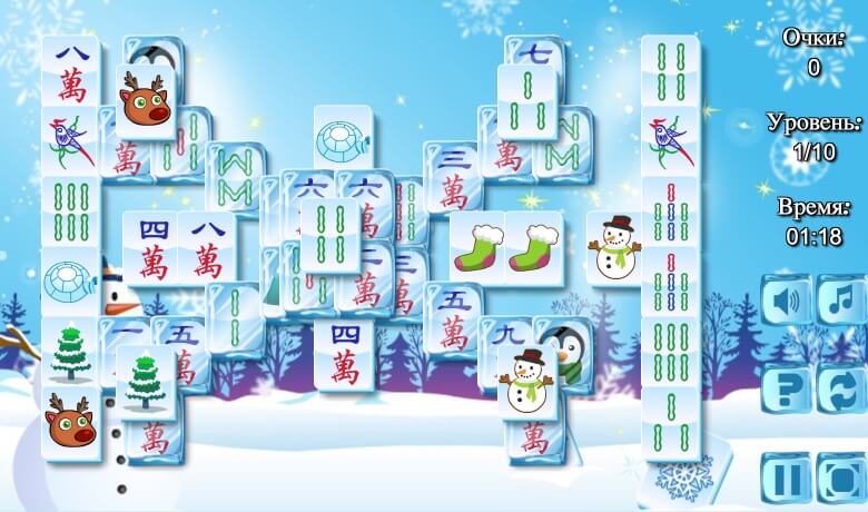 Frozen Mahjong full screen